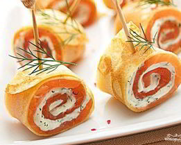 Блины с лососем