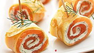 Блины с лососем