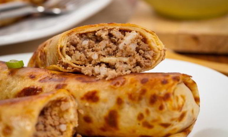 Рецепт блинов с мясом и рисом