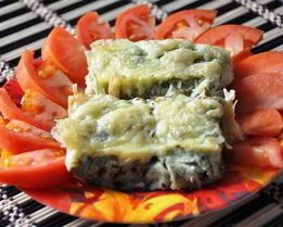 Блины с начинкой из шампиньонов