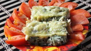 Блины с начинкой из шампиньонов