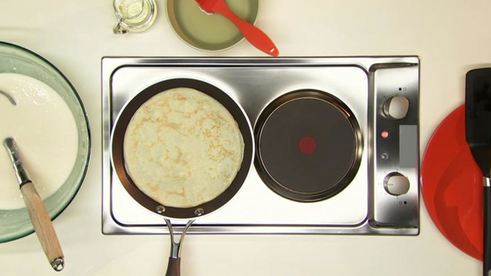 блины с овощным миксом