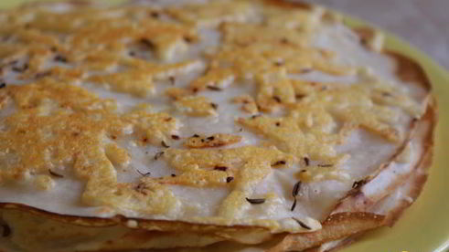 блины с сыром