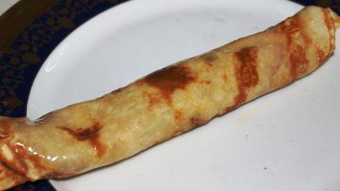 блины с творогом и ягодами