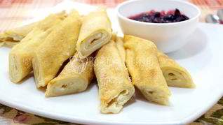 Блины с творогом Сливочные