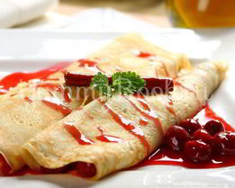 Блины с вишнями