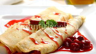 Блины с вишнями