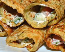 Кабачковые блины с начинкой