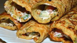 Кабачковые блины с начинкой