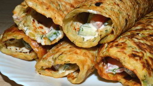 кабачковые блины с начинкой