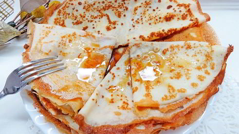 нежные блинчики на кефире