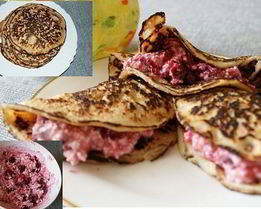 Овсяные блинчики с ягодной начинкой