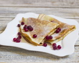 Простые блины на кефире