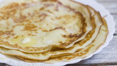 простые блины на кефире