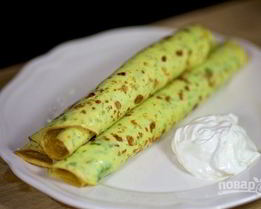 Воздушные блинчики из кабачков с зеленью