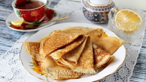 заварные блины на кефире и на кипятке