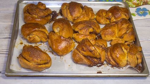 булочки с корицей и сахаром