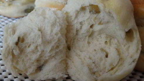 дрожжевые булочки слоёные с тыквенными семечками