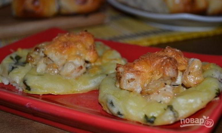 Рецепт картофельных ватрушек с курицей