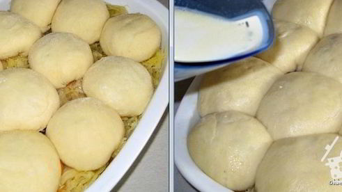 пикантные булочки на капустной подушке