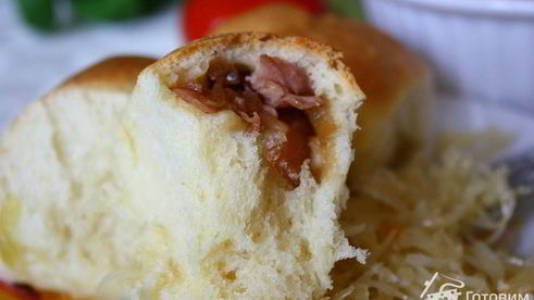 пикантные булочки на капустной подушке