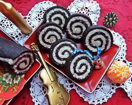 Быстрый кокосово-шоколадный рулет