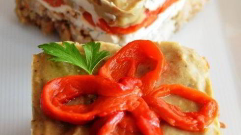 баклажановый чизкейк перекус