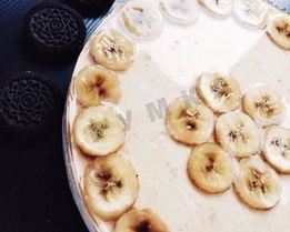 Банановый чизкейк с творогом без выпечки