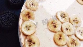 Банановый чизкейк с творогом без выпечки