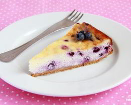 Черничный чизкейк со сливками