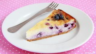 Черничный чизкейк со сливками