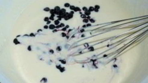 черничный чизкейк со сливками