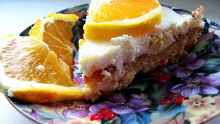 Чизкейк с сыром лабне и апельсинами