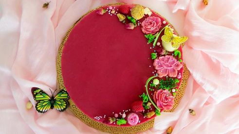 малиновый чизкейк