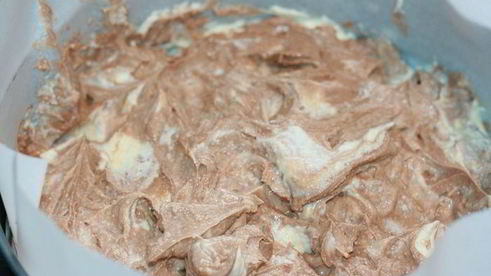 шоколадный мраморный чизкейк