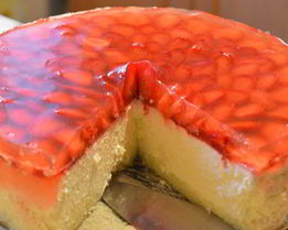 Творожный чизкейк с клубникой