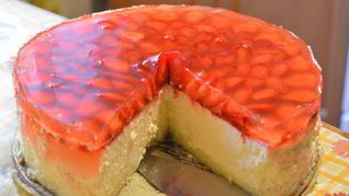 Творожный чизкейк с клубникой