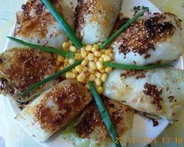Капустные конвертики с кукурузой