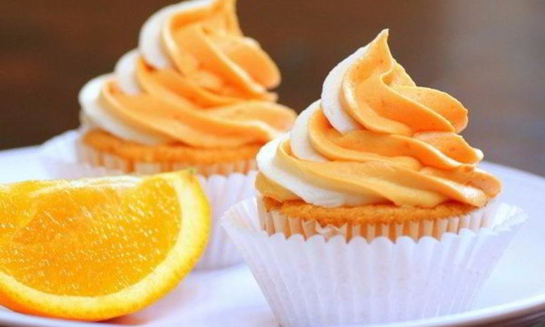 Рецепт апельсиновых капкейков с творожным кремом