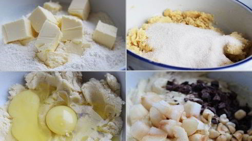 грушевый кекс с шоколадом и фундуком