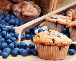 Капкейки с черникой