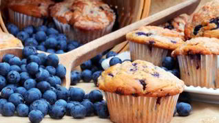 Капкейки с черникой