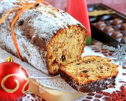 Кекс рождественский с сухофруктами и орехами