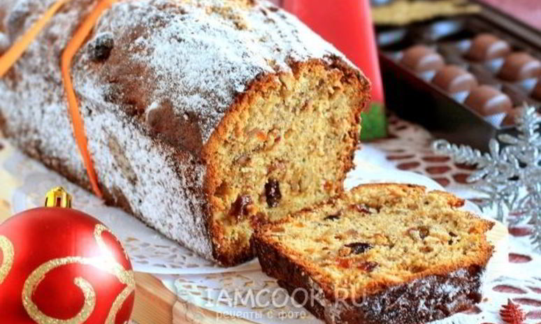 Рецепт кекса рождественского с сухофруктами и орехами
