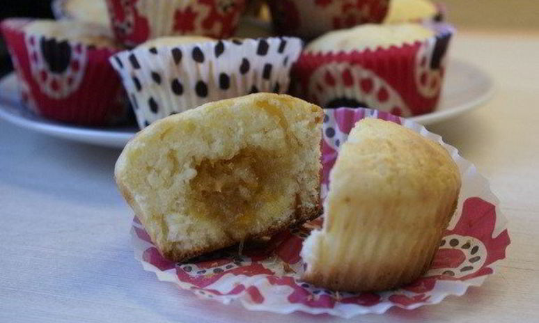 Рецепт кексов с джемом внутри