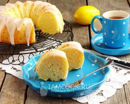 Лимонный кекс на кефире