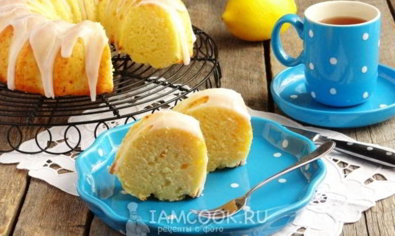 Рецепт лимонного кекса на кефире