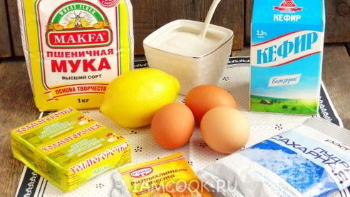 лимонный кекс на кефире