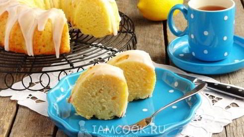 лимонный кекс на кефире