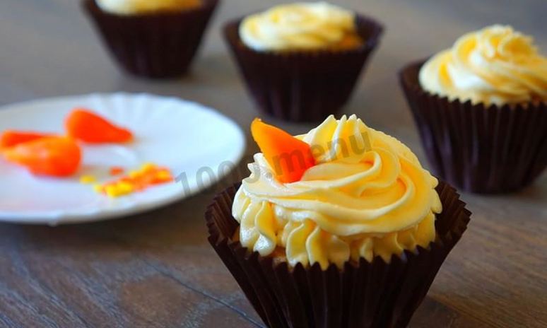 Рецепт морковных капкейков с кремом